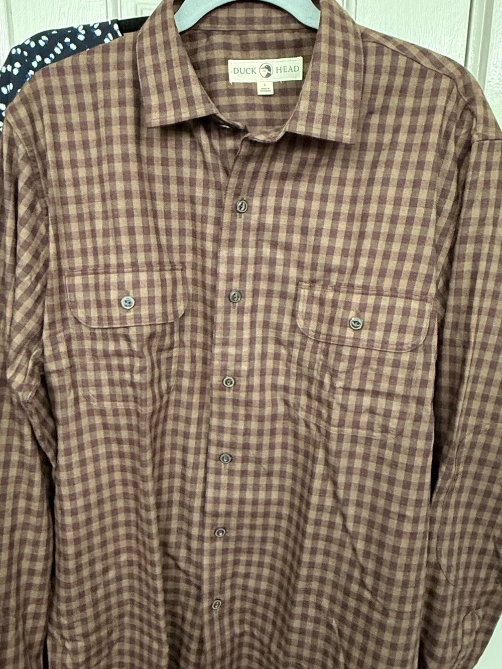 Duck Head Men’s Brown Check Button-Down Shirt